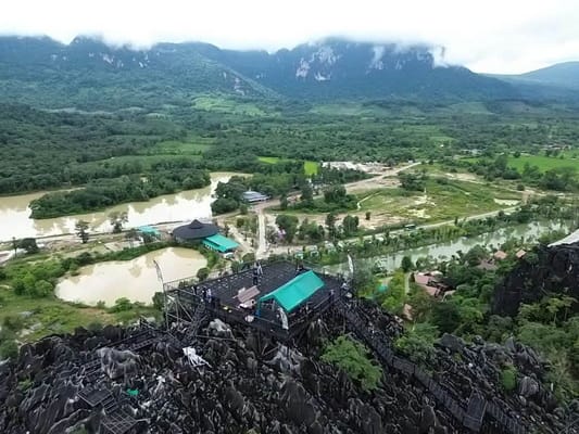 那空拍侬标定新路线！推动“那空拍侬-甘蒙”两地双国旅游线路，输送跨湄公河游览团，体验老挝中部的桂林—— 昆贡冷