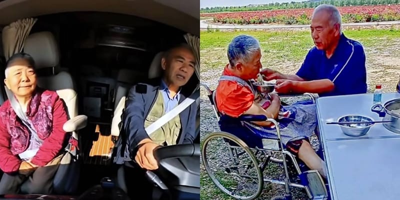 不愿在医院等死！中国69岁男子开车带偏瘫妻子游遍全国，践行昔日承诺