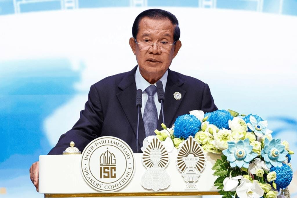 洪森在国际议长会议上发言，指责泰国以打击诈骗为由入侵占领柬埔寨领土，警告国际秩序面临崩溃