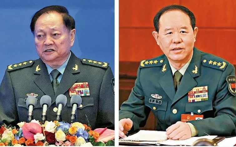 中国撤销"两名前线上将"的国家中央军事委员会职务