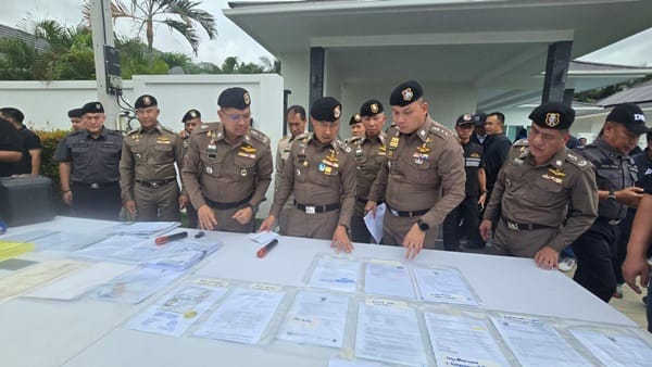 警方突击华欣豪华小区，捣毁外国人代持股网络，查出33家公司代持土地，涉案价值逾3亿泰铢