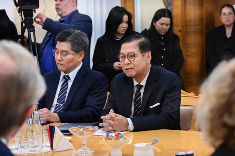 西哈萨与拉夫罗夫会谈，提升泰俄合作水平，请求支持推进泰国与欧亚经济联盟自贸协定谈判，并就柬埔寨、缅甸边境局势交换意见