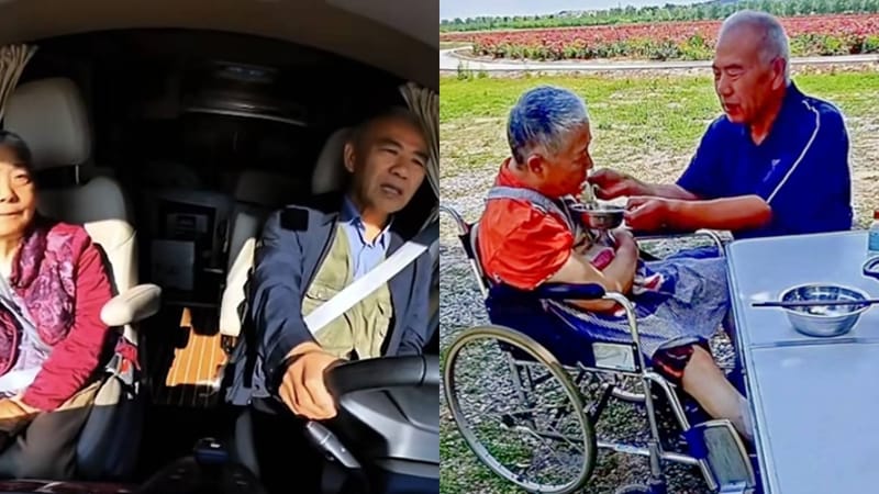 不愿在医院等死！中国69岁男子开车带偏瘫妻子游遍全国，践行昔日承诺